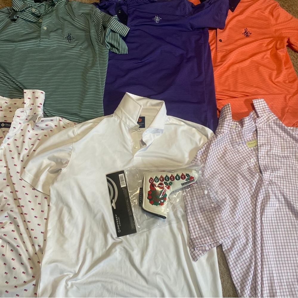 2 Greyson Polos, 1 RLX, 3 Donald Ross Sport